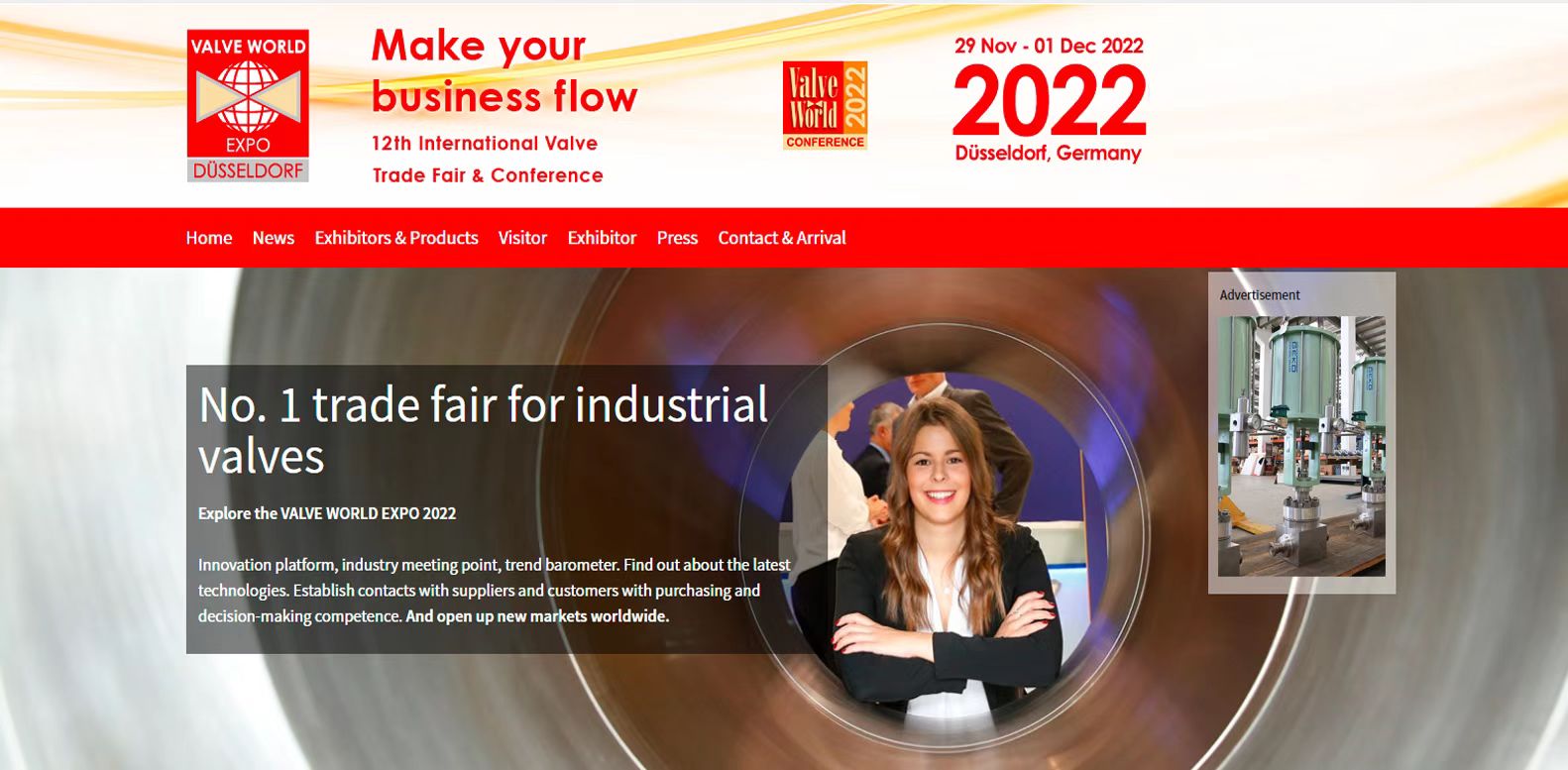 Exposição de Válvulas de Bombas de Düsseldorf, Alemanha