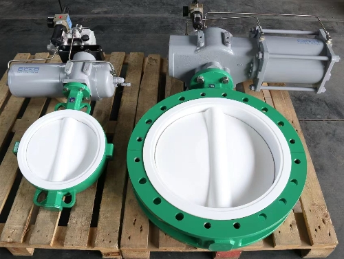 PTFE lined butterfly valve